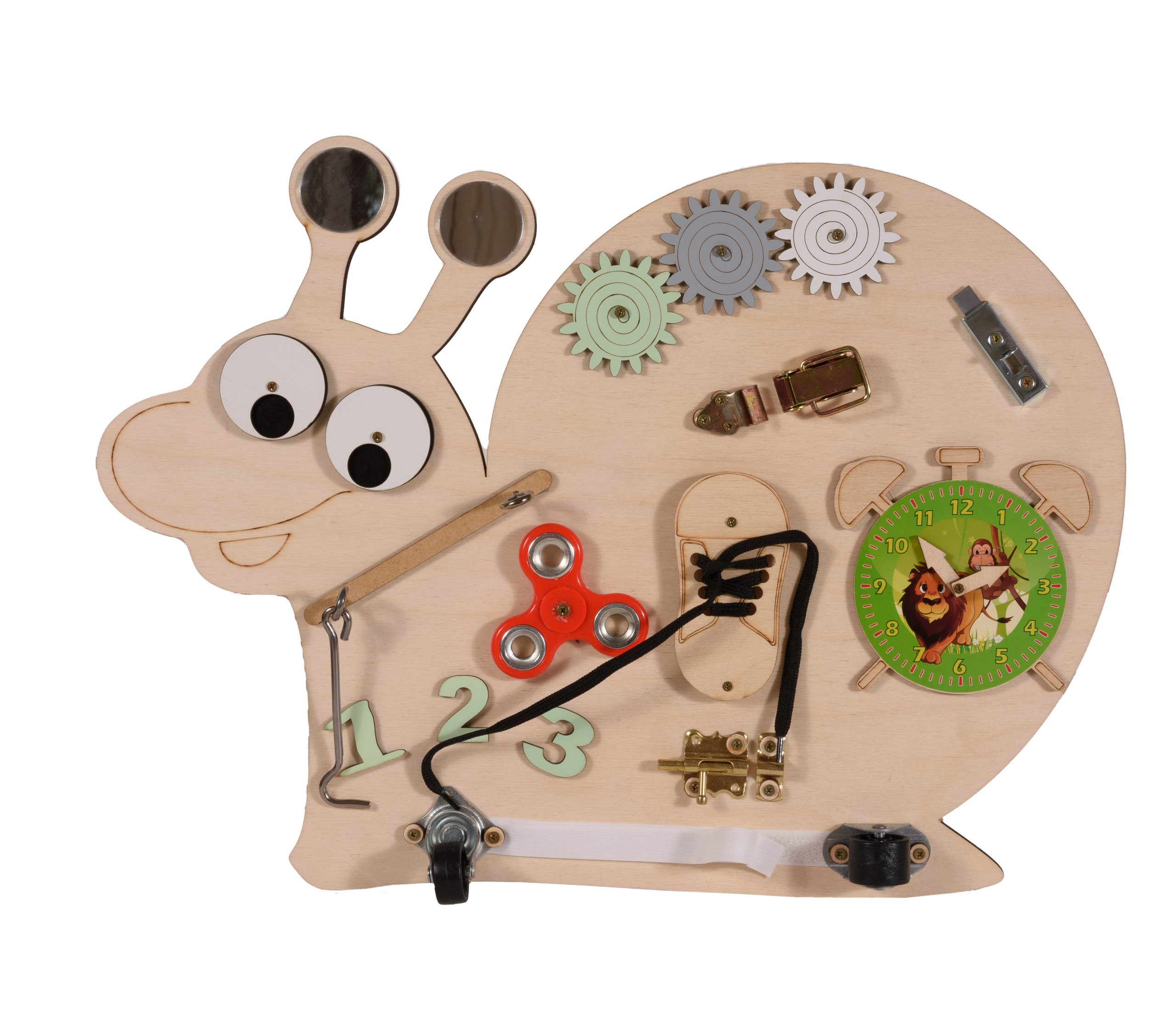 Moni Toys Монтесори дървена дъска Snail - Image 4