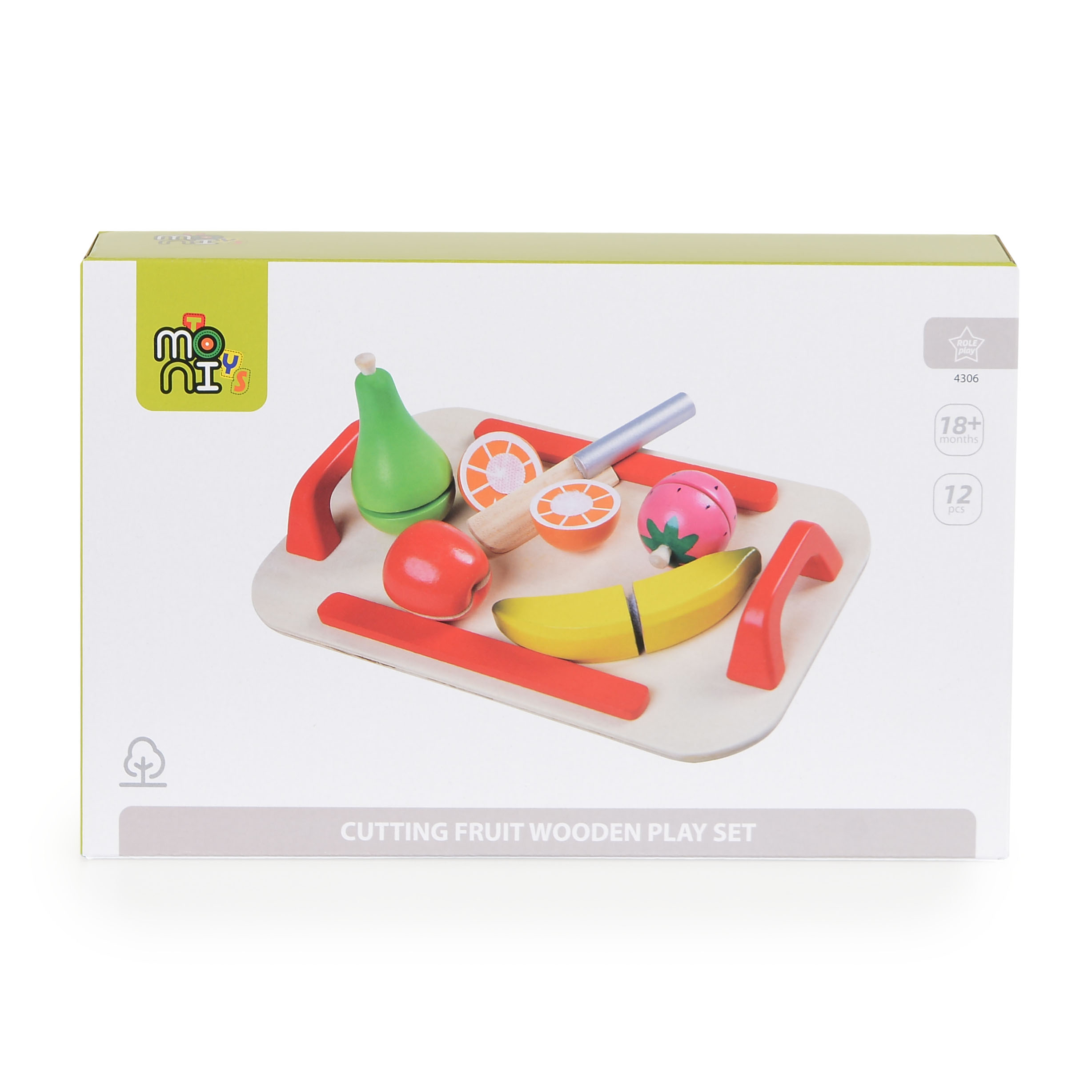 Moni Toys Дървена дъска за рязане плодове 4306 - Image 8