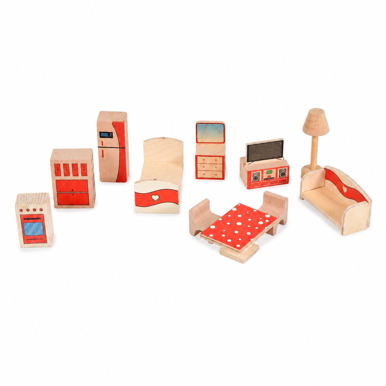 Moni Toys Дървена къща за кукли Elly - Image 9