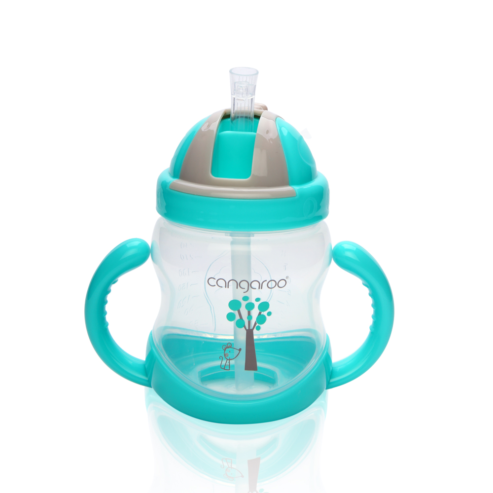Cangaroo Чаша с пластмасова сламка 280ml Boo C0582 син - Image 4