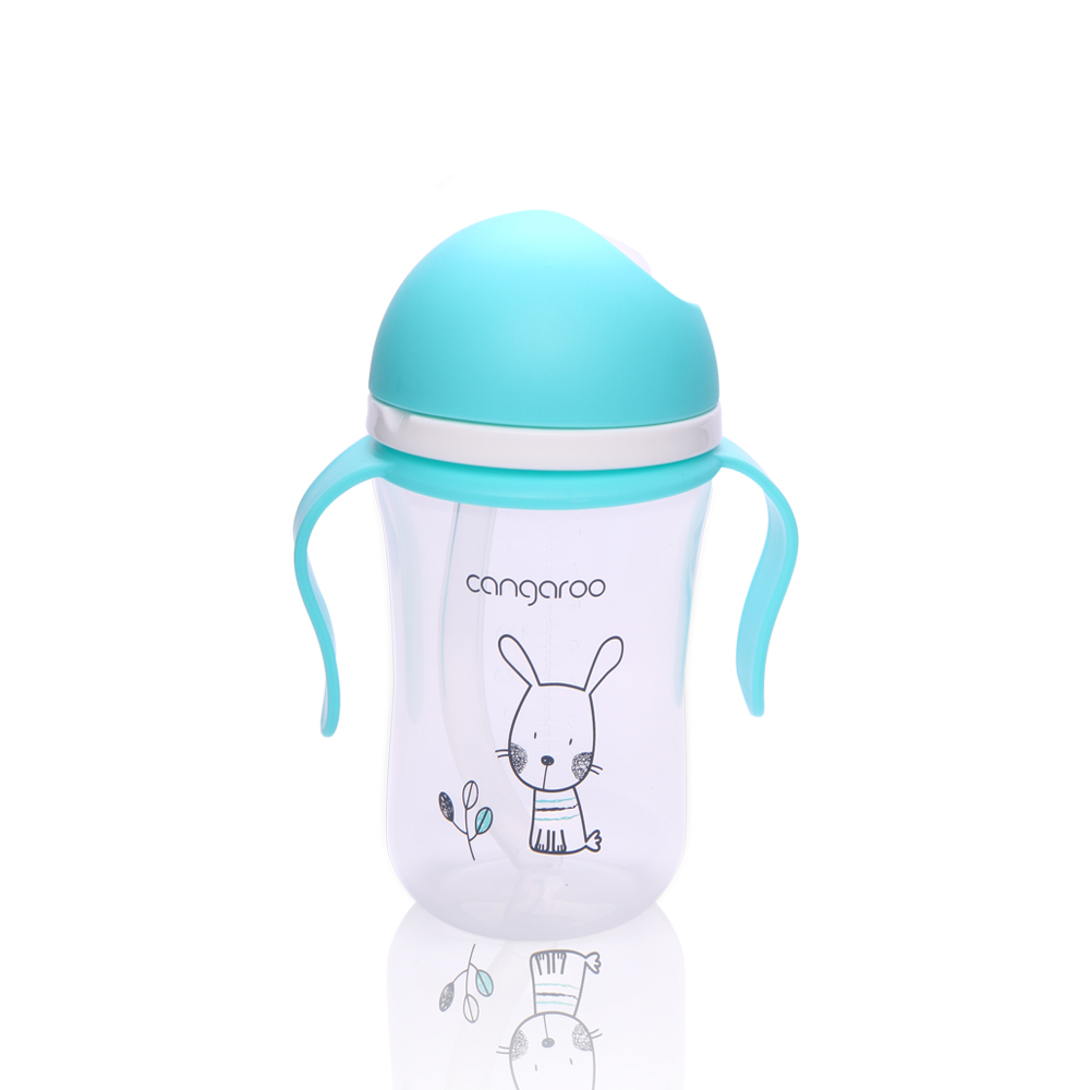 Cangaroo Чаша със силиконова сламка 300ML Bunny C0587 син - Image 5