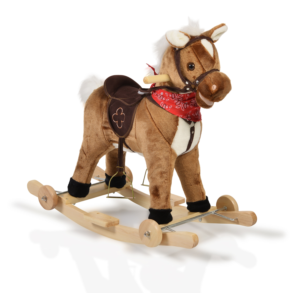 Moni Toys Люлка плюшена кон Chipper кафе колелца - Image 7
