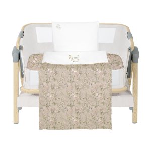 Kikkaboo Бебешки спален комплект за мини-кошара 5ч Secret Garden Beige