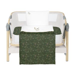 Kikkaboo Бебешки спален комплект за мини-кошара 3ч Secret Garden Green