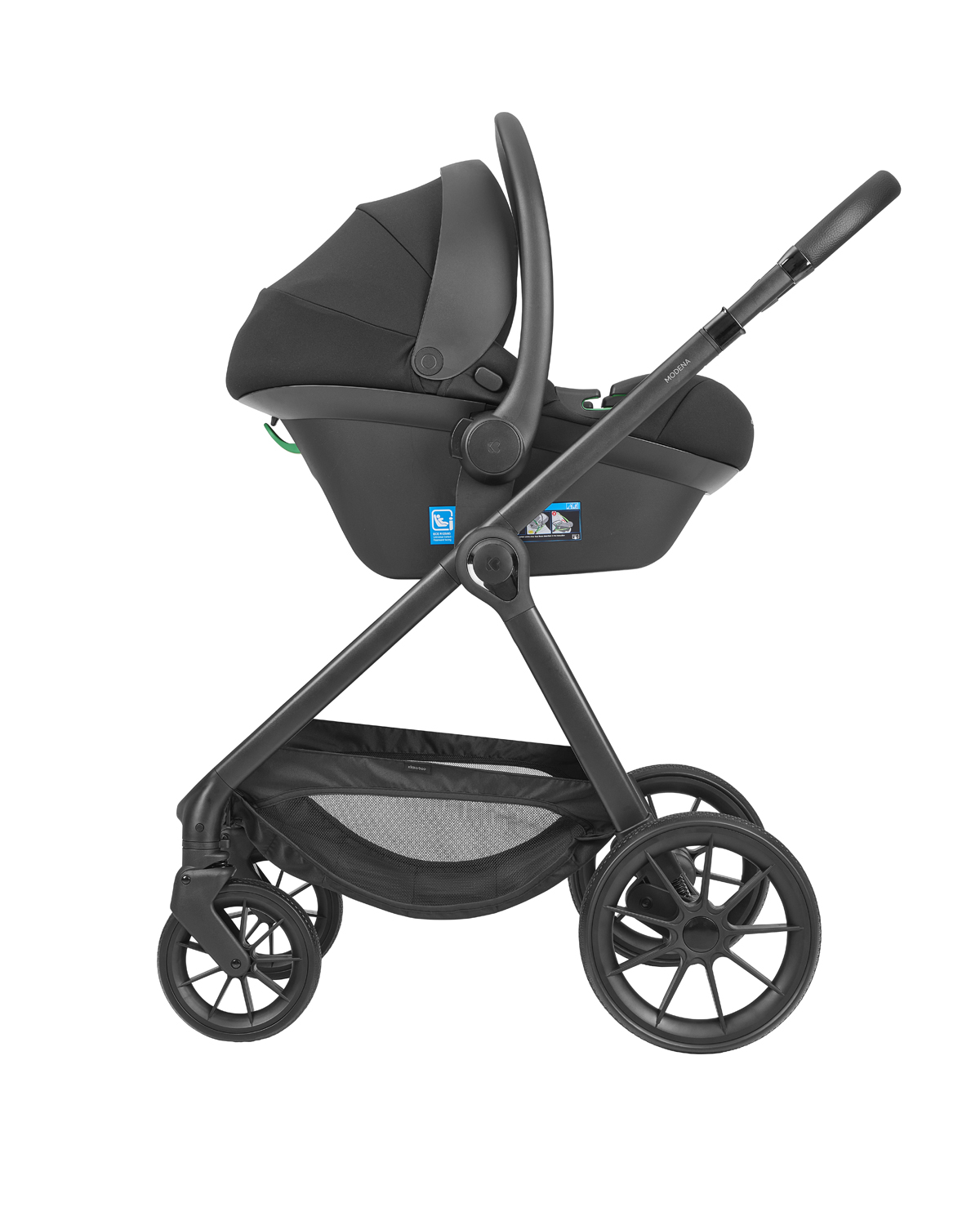 Kikkaboo Комбинирана количка 3в1 с кош за новородено Modena Black 2027 - Image 10