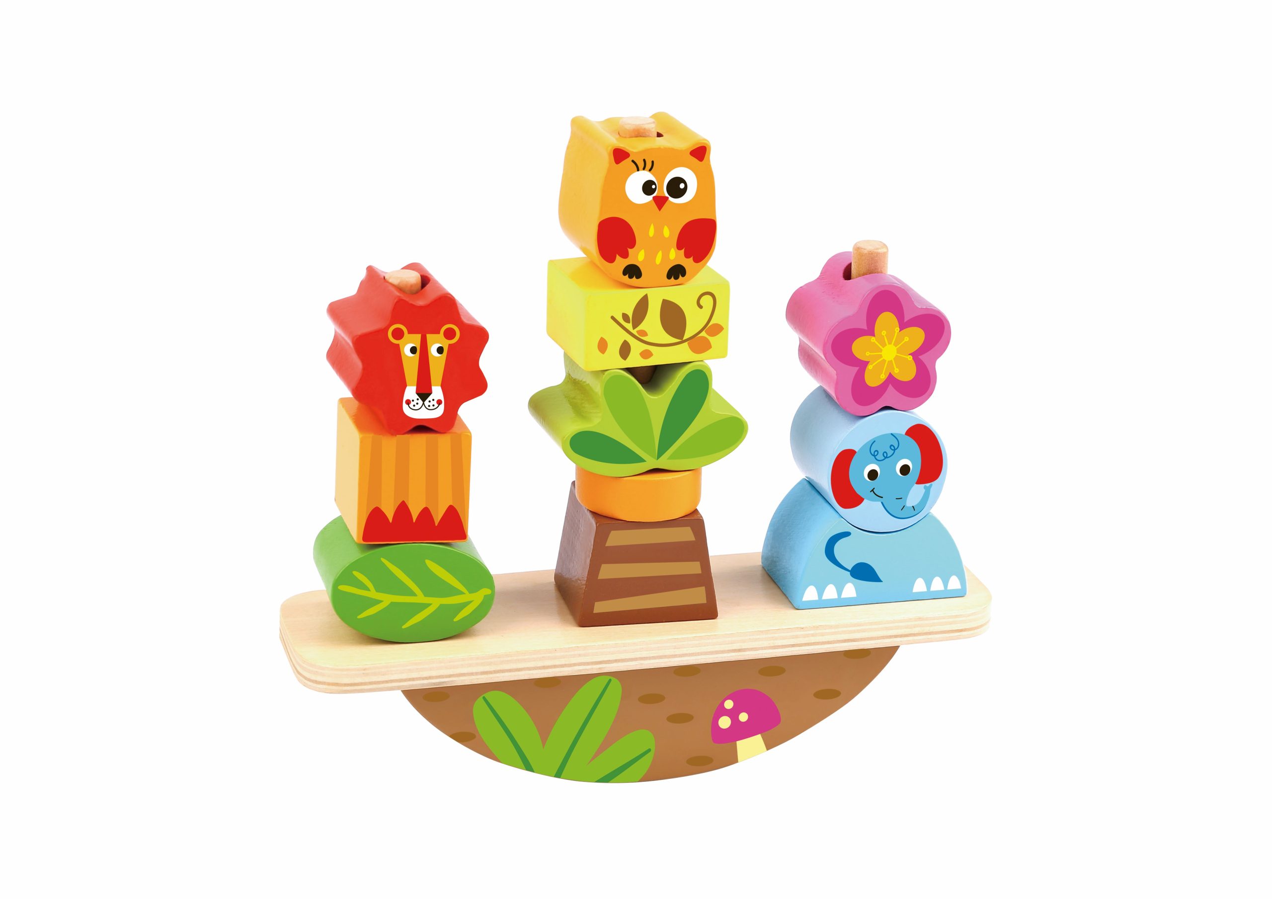 Tooky Toy Дървена низанка за баланс Animals TY278A - Image 3