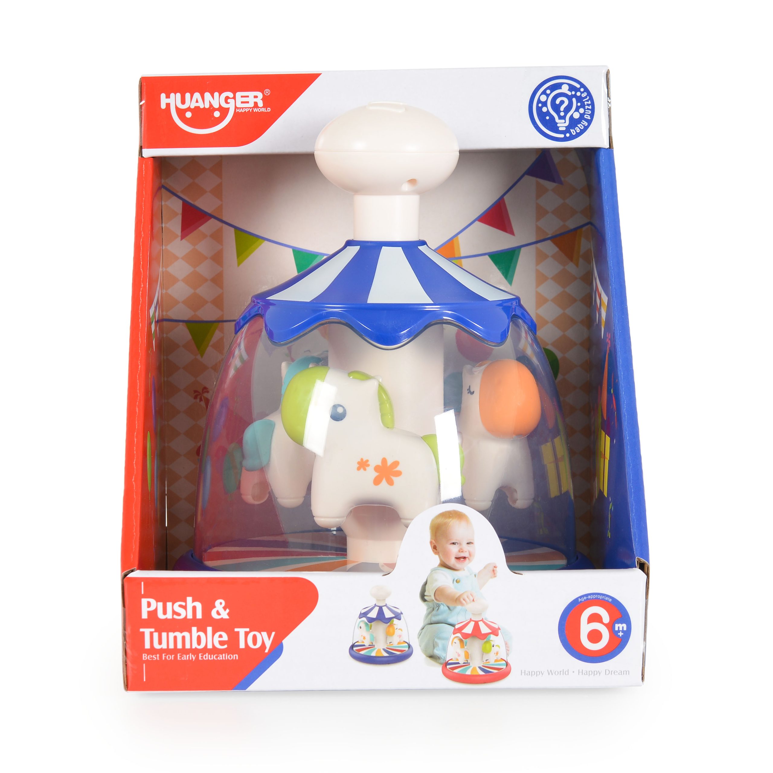 Huanger Бебешки музикален пумпал Pony син HE8085 - Image 5