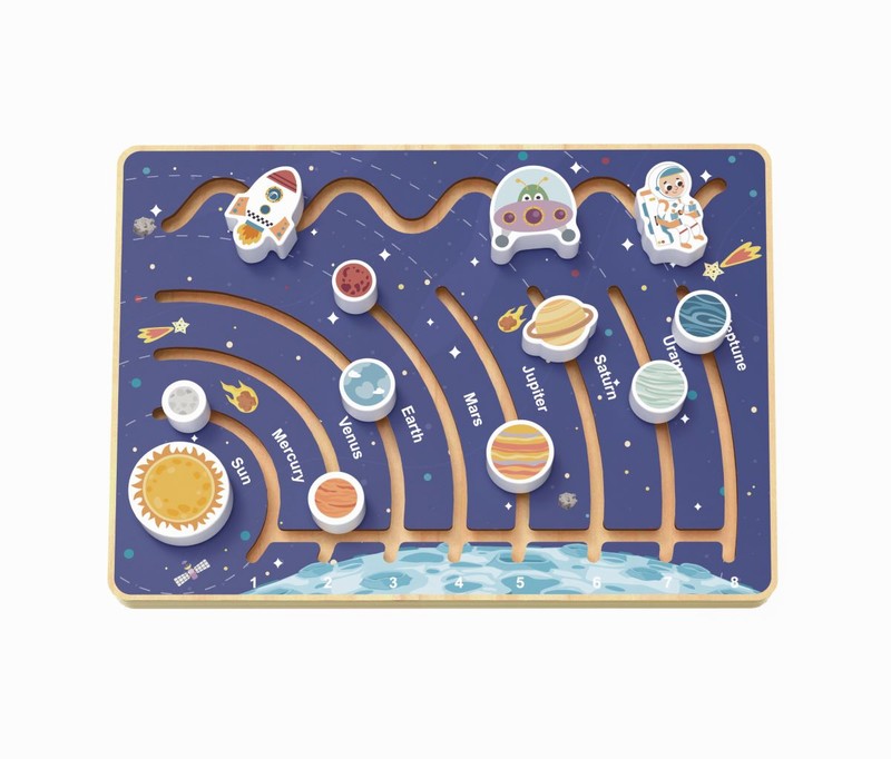 Tooky Toy Дървен лабиринт Космос TJ503N - Image 2