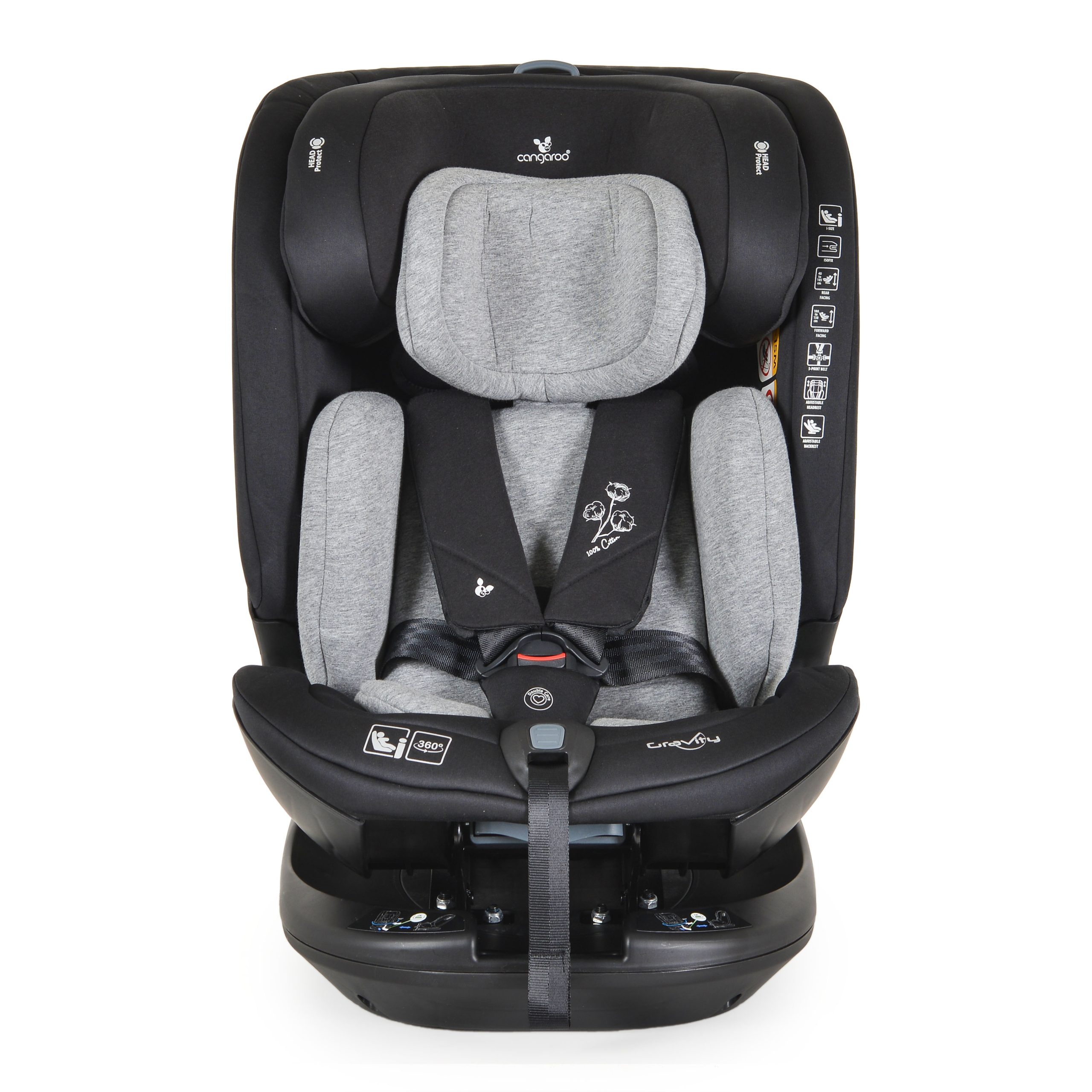 Cangaroo Стол за кола Gravity 40-150см сив - Image 6