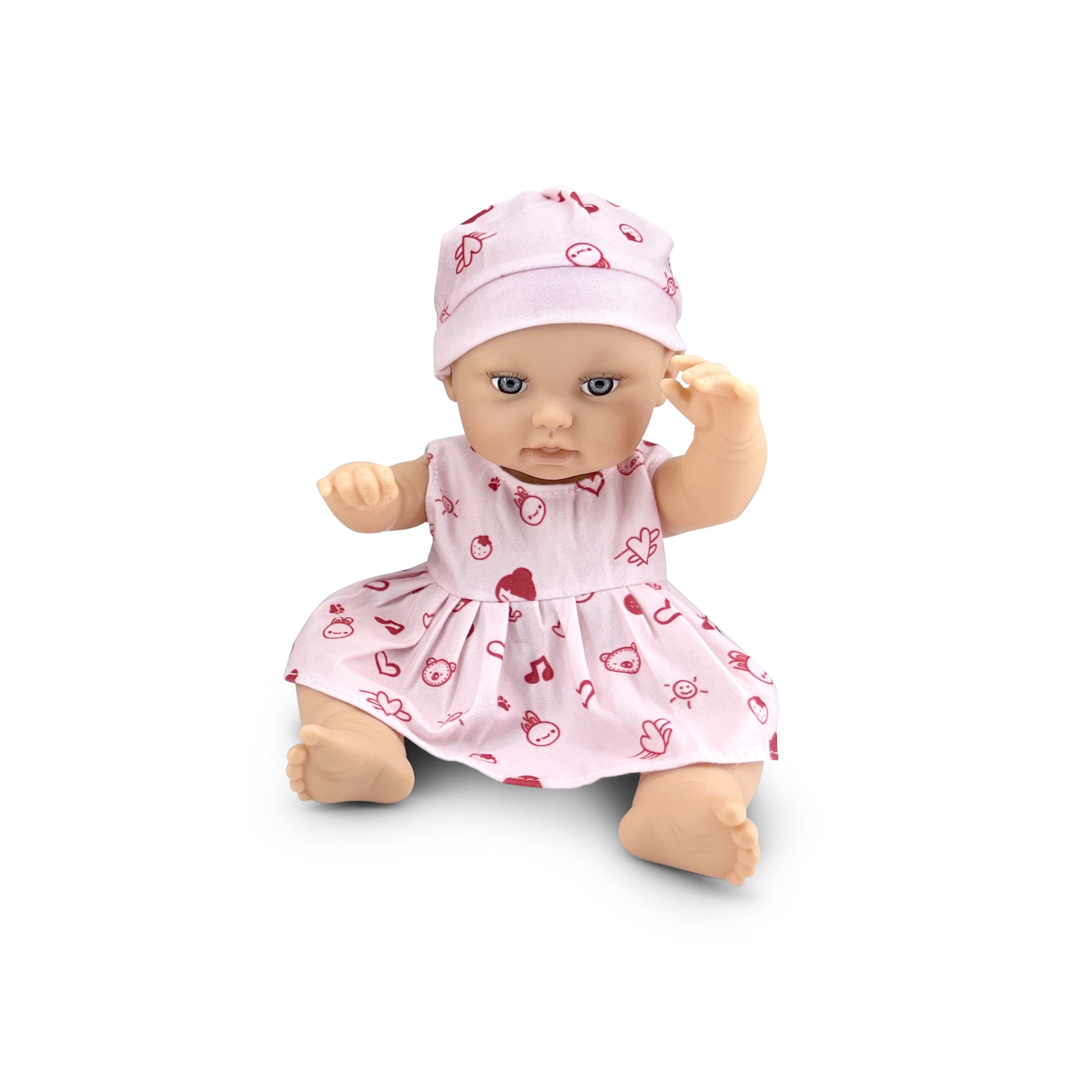 Moni Toys Кукла 30 cm Bear & Baby с рокля розова LS1255-7 - Image 6