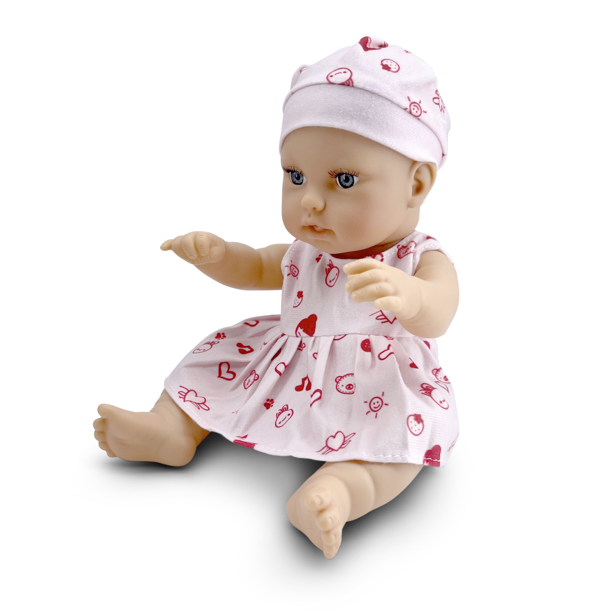 Moni Toys Кукла 30 cm Bear & Baby с рокля розова LS1255-7 - Image 7