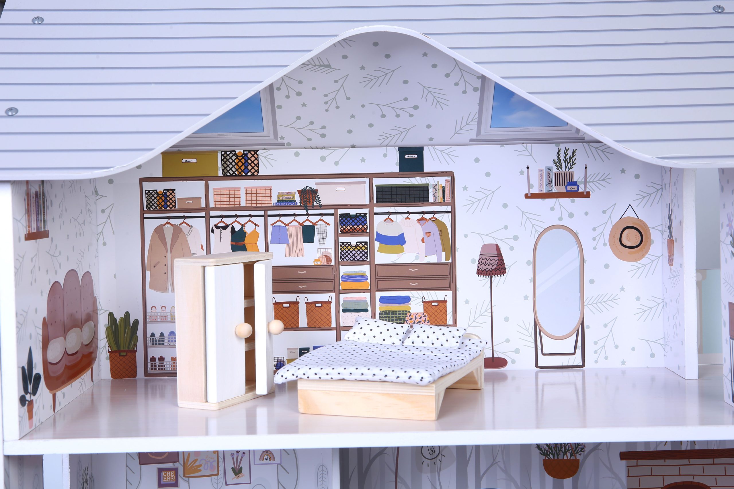 Moni Toys Дървена Kъща за кукли Sarah 8301 - Image 7