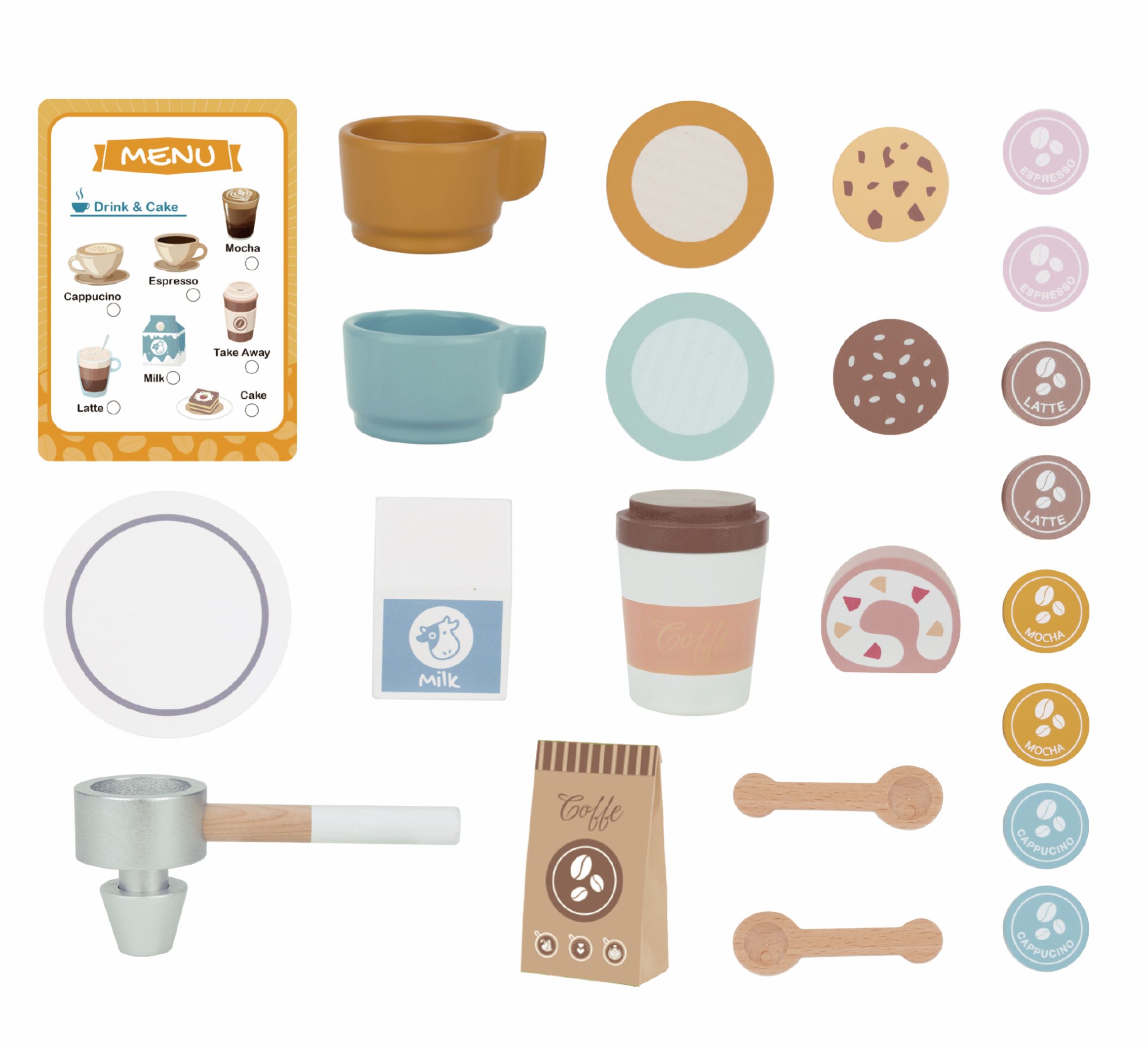 Tooky Toy Дървен комплект Coffee Shop TJ269 - Image 6