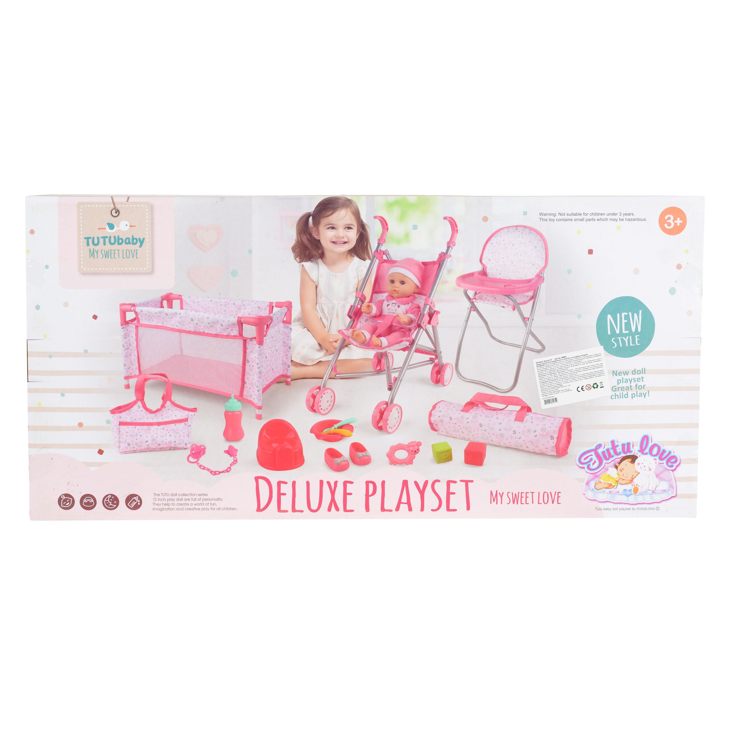 Tutu love Кукла 36cm розов сет 88869 - Image 6