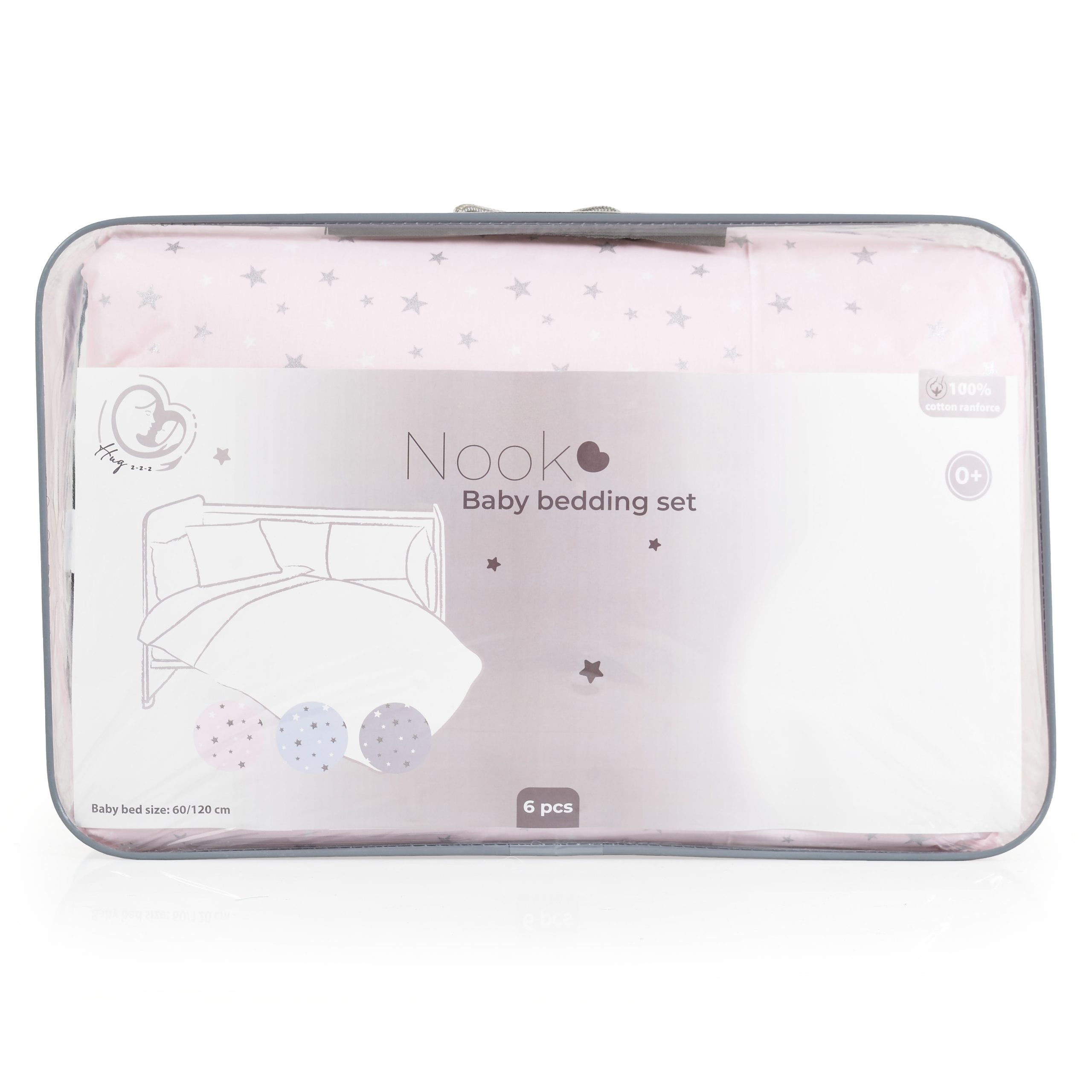 HUGZZZ Спален комплект 6 части 120/60 NOOK Pink stars - Image 8