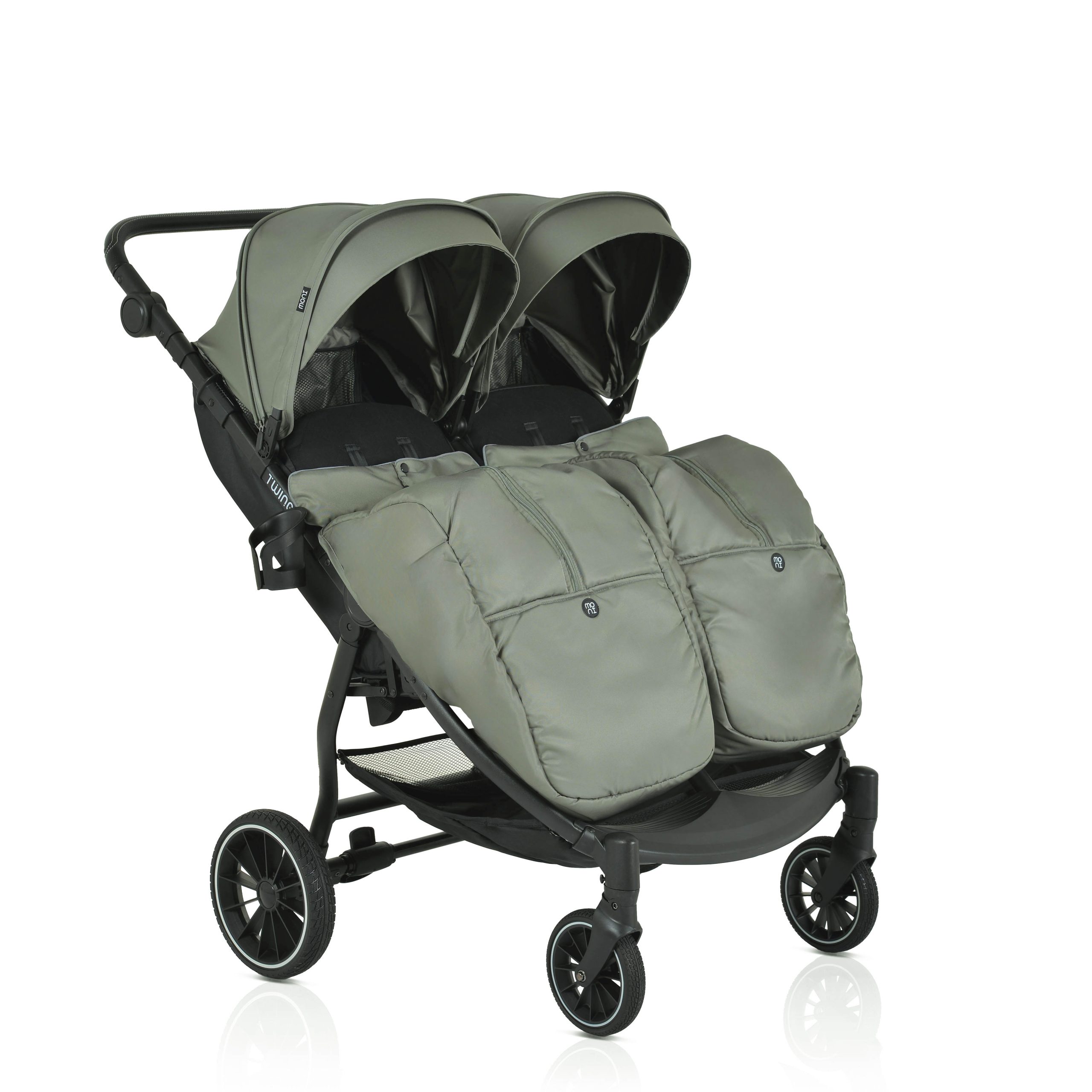 Moni Количка за близнаци TwinGo Mineral-green - Image 5