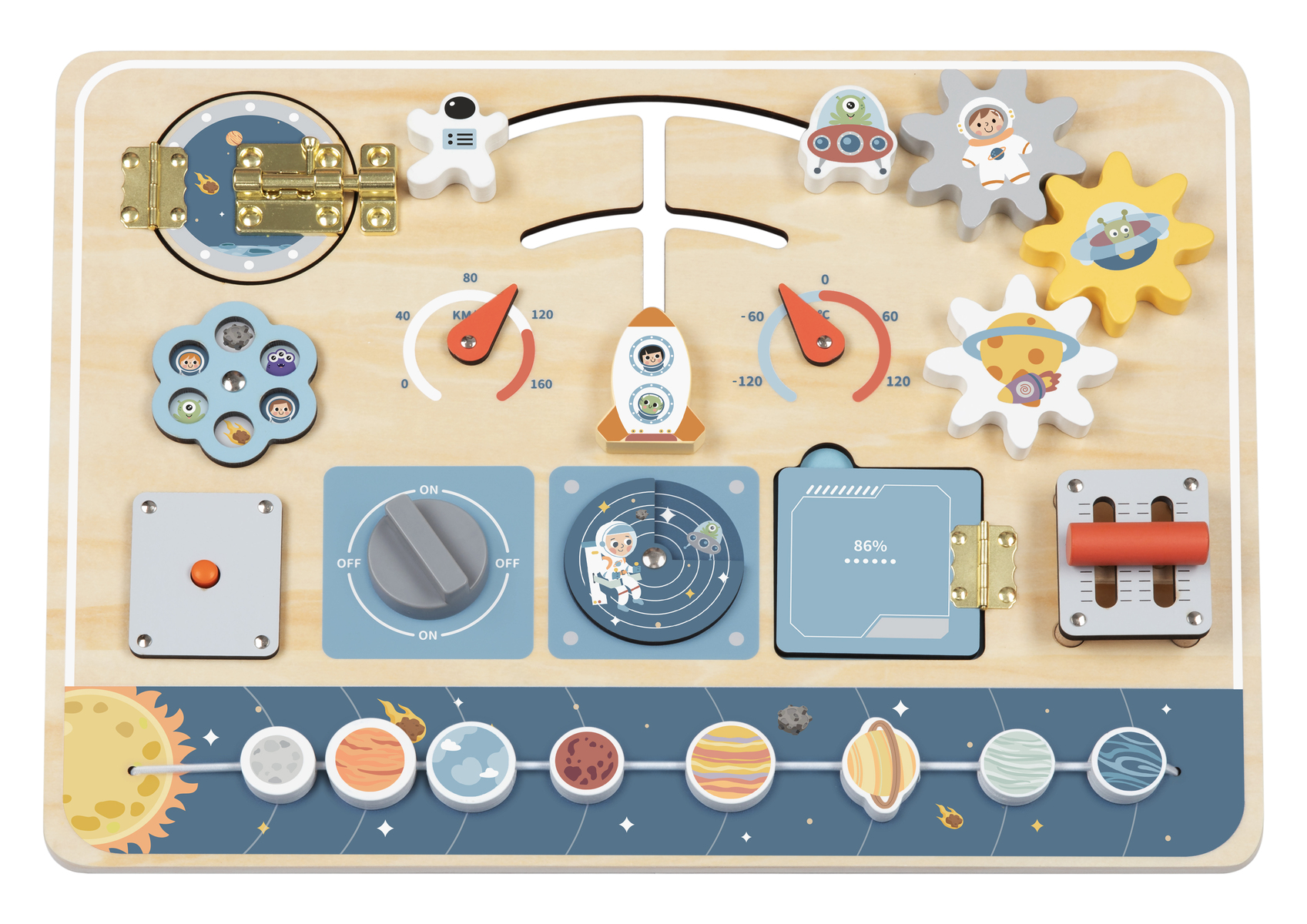 Tooky Toy Дървена активна дъска Space TP113 - Image 5