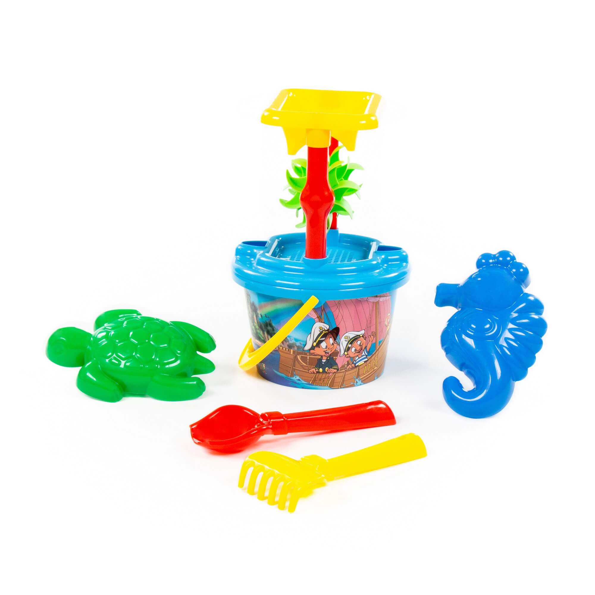 Polesie Toys Плажен комплект с мелница (7 части) 35769 син - Image 8
