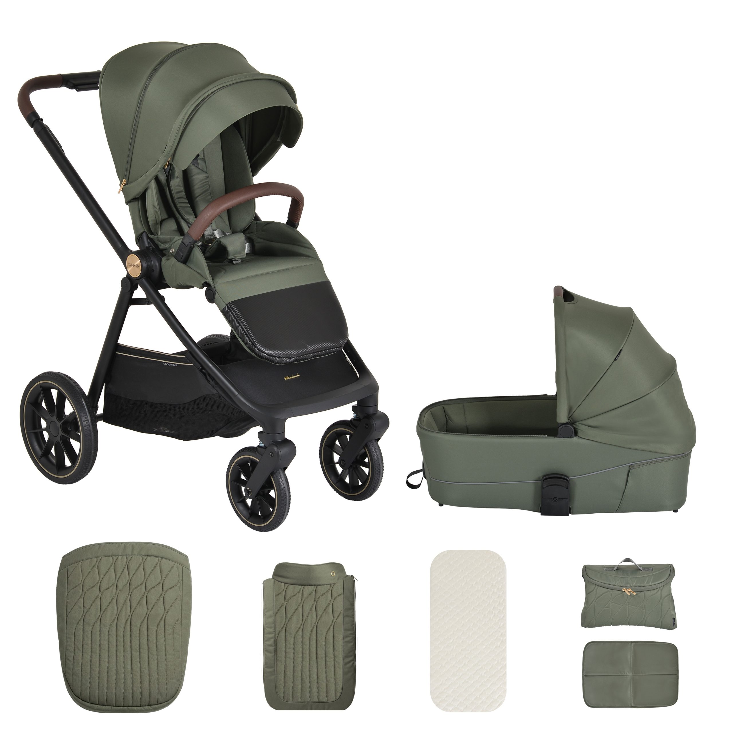 Cangaroo Комбинирана количка 2 в 1 Celebrity Deep-green - Image 6