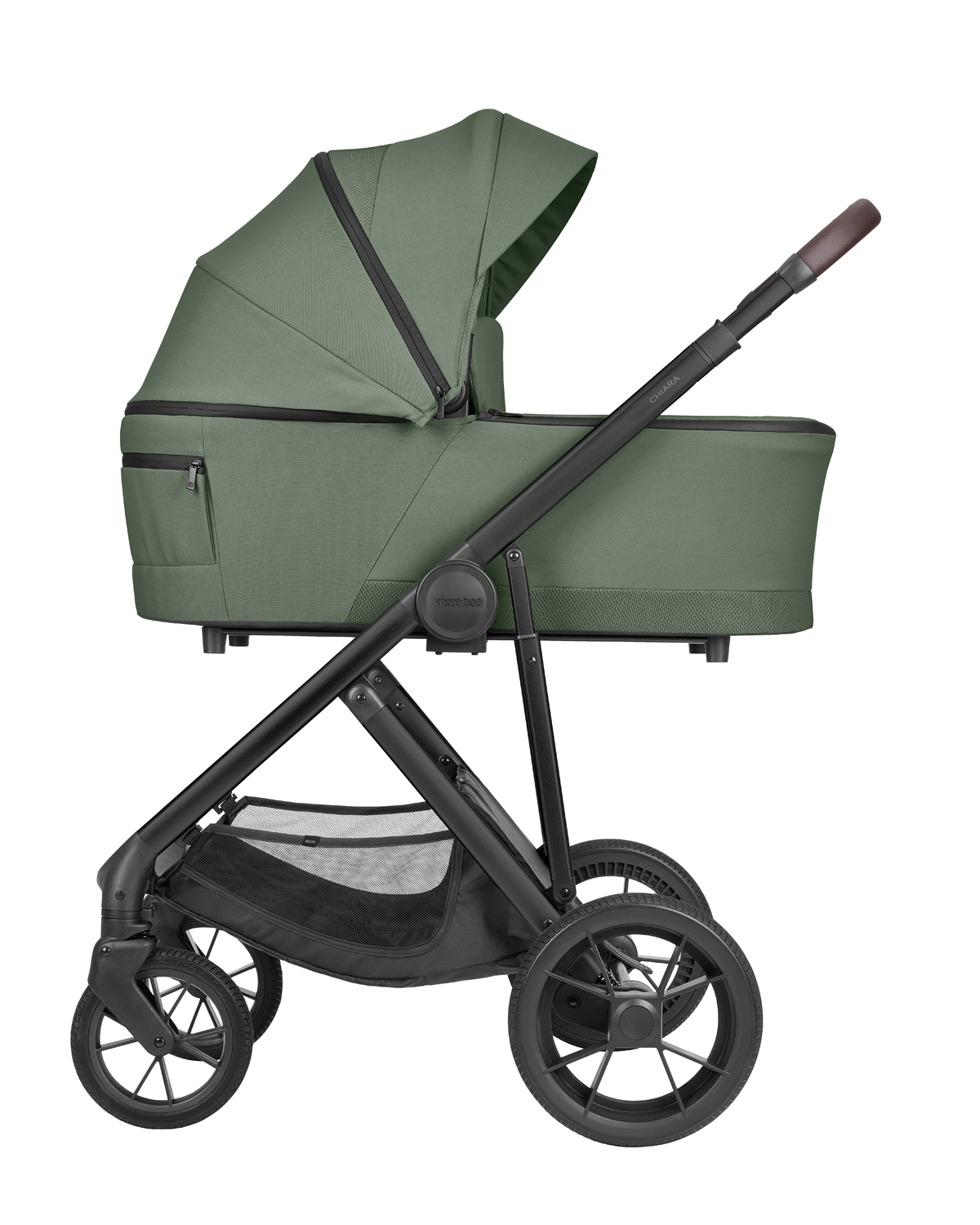Kikkaboo Комбинирана количка 3в1 с кош за новородено Chiara Army Green 2027 - Image 10