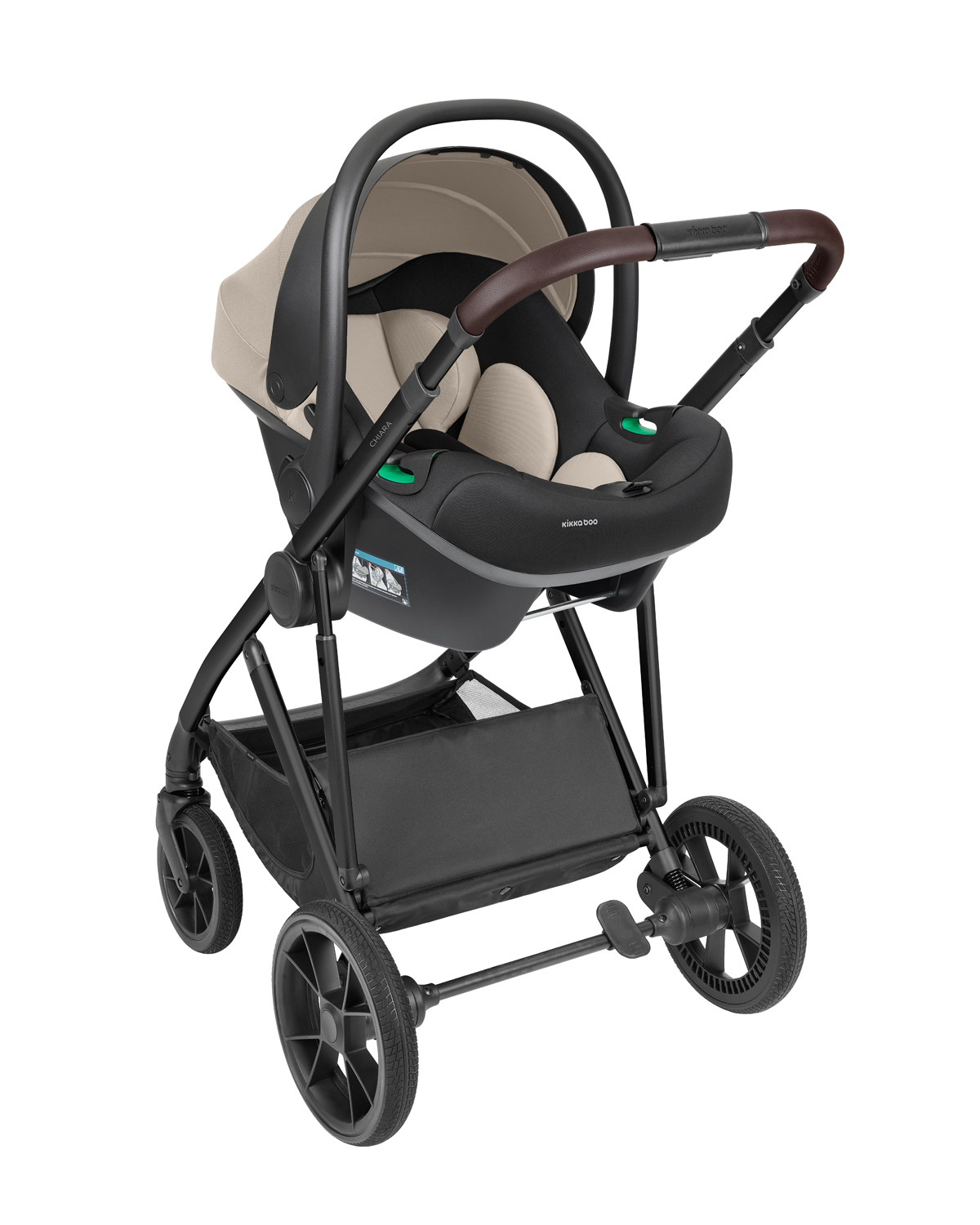 Kikkaboo Комбинирана количка 3в1 с кош за новородено Chiara Beige 2027 - Image 11