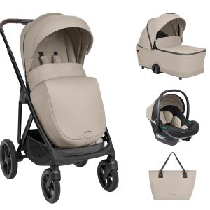 Kikkaboo Комбинирана количка 3в1 с кош за новородено Chiara Beige 2027