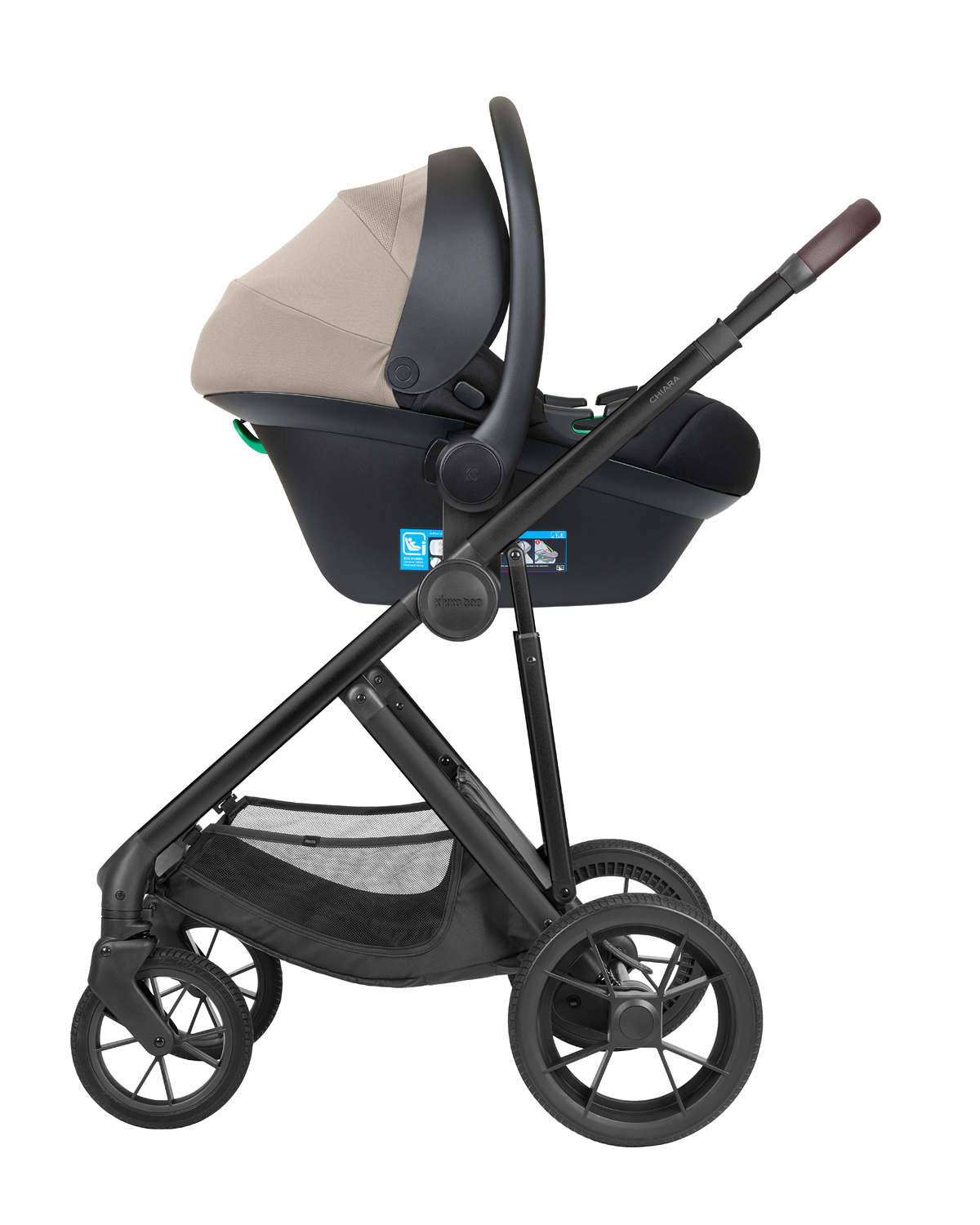 Kikkaboo Комбинирана количка 3в1 с кош за новородено Chiara Beige 2027 - Image 9