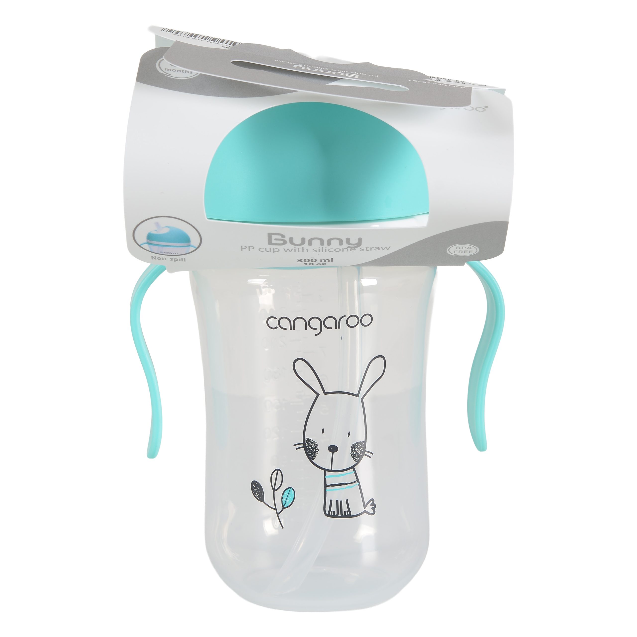 Cangaroo Чаша със силиконова сламка 300ML Bunny C0587 син - Image 7