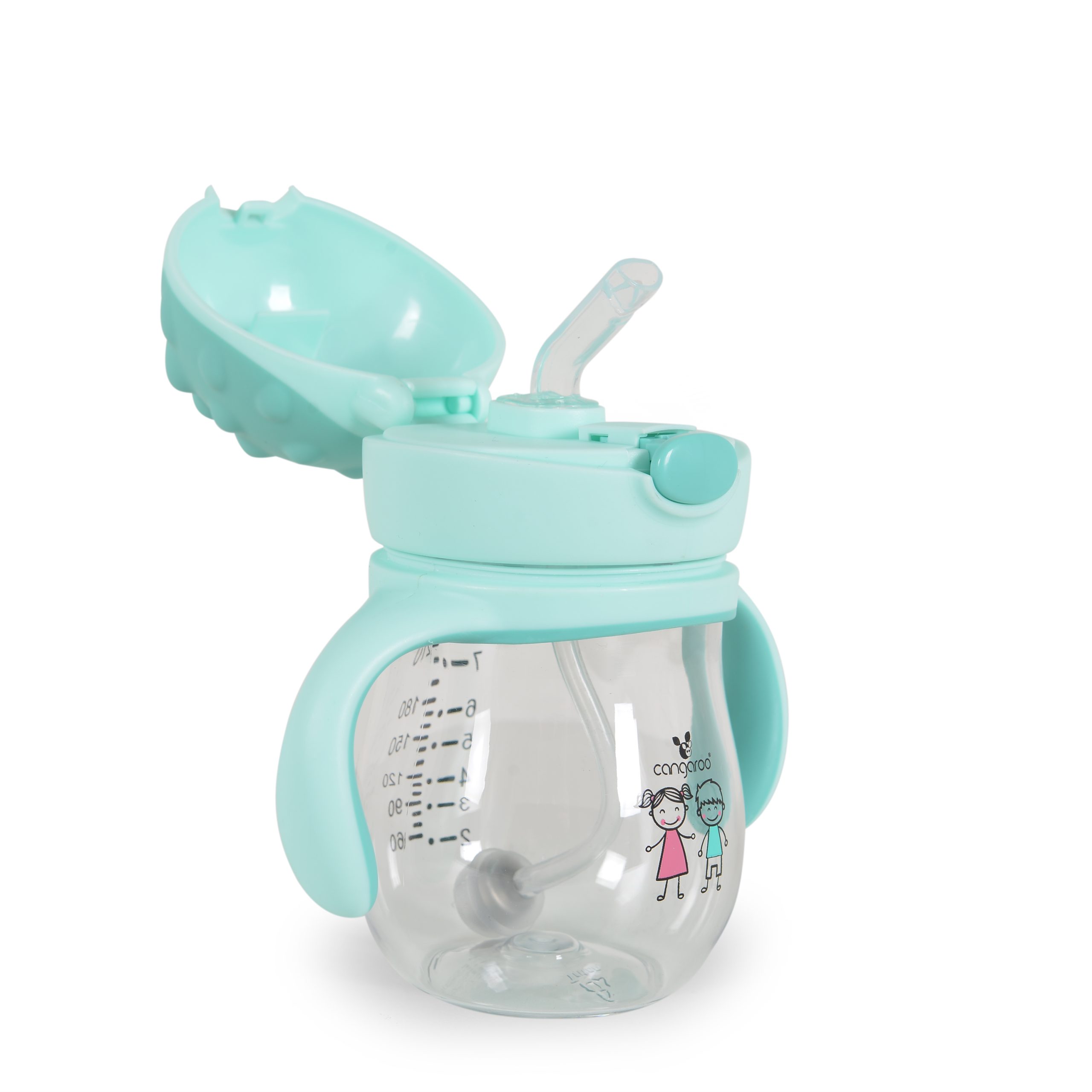 Cangaroo Чаша със сламка 250ml Brillo син A0033 - Image 11