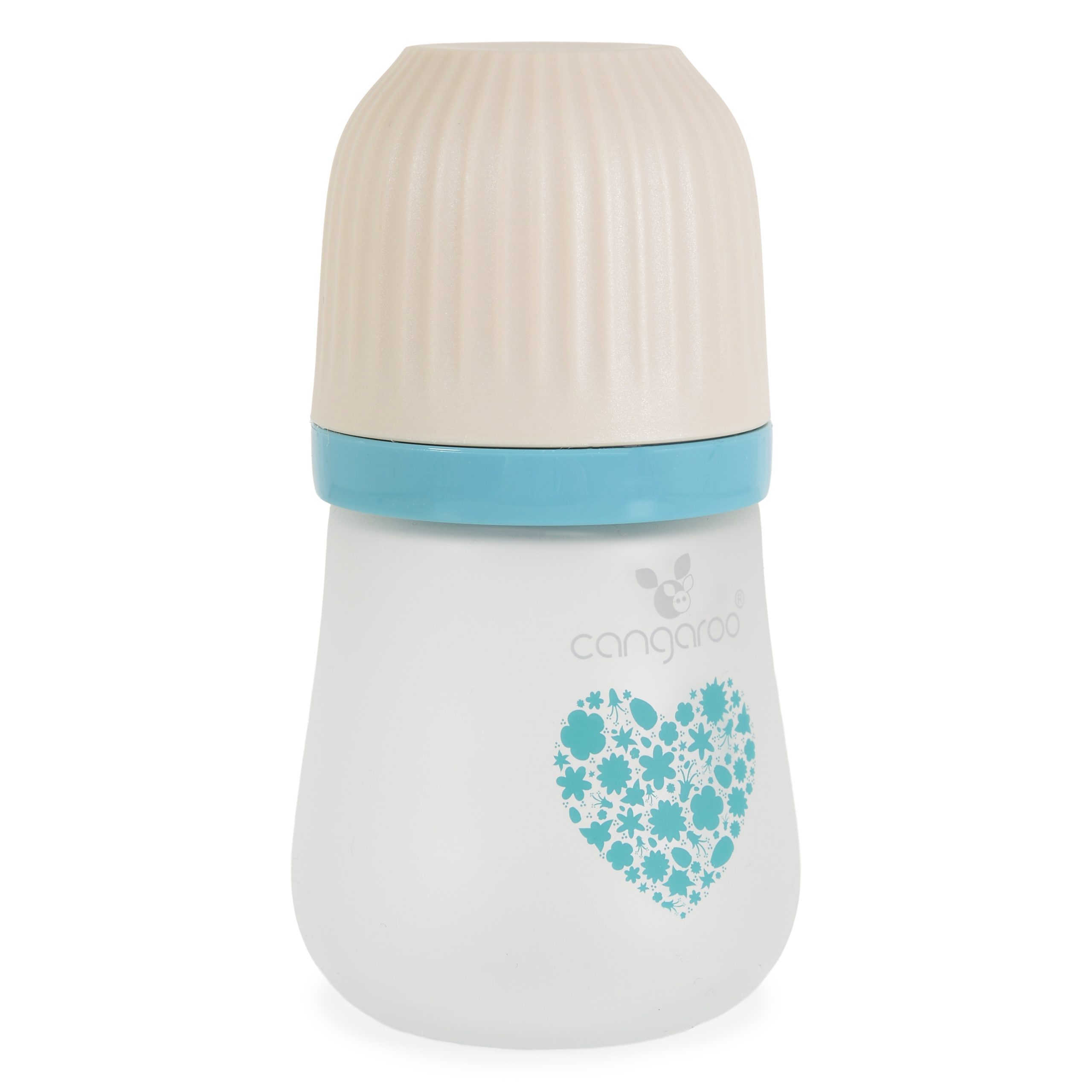 Cangaroo Шише Стъклено широко 180ml Amori син