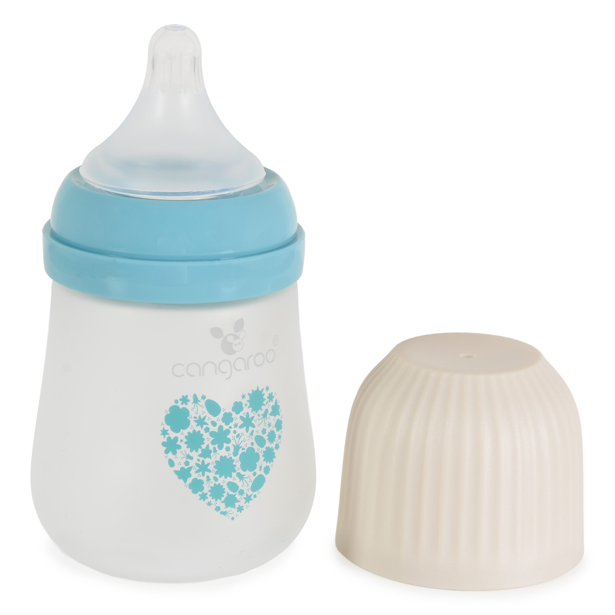 Cangaroo Шише Стъклено широко 180ml Amori син - Image 2