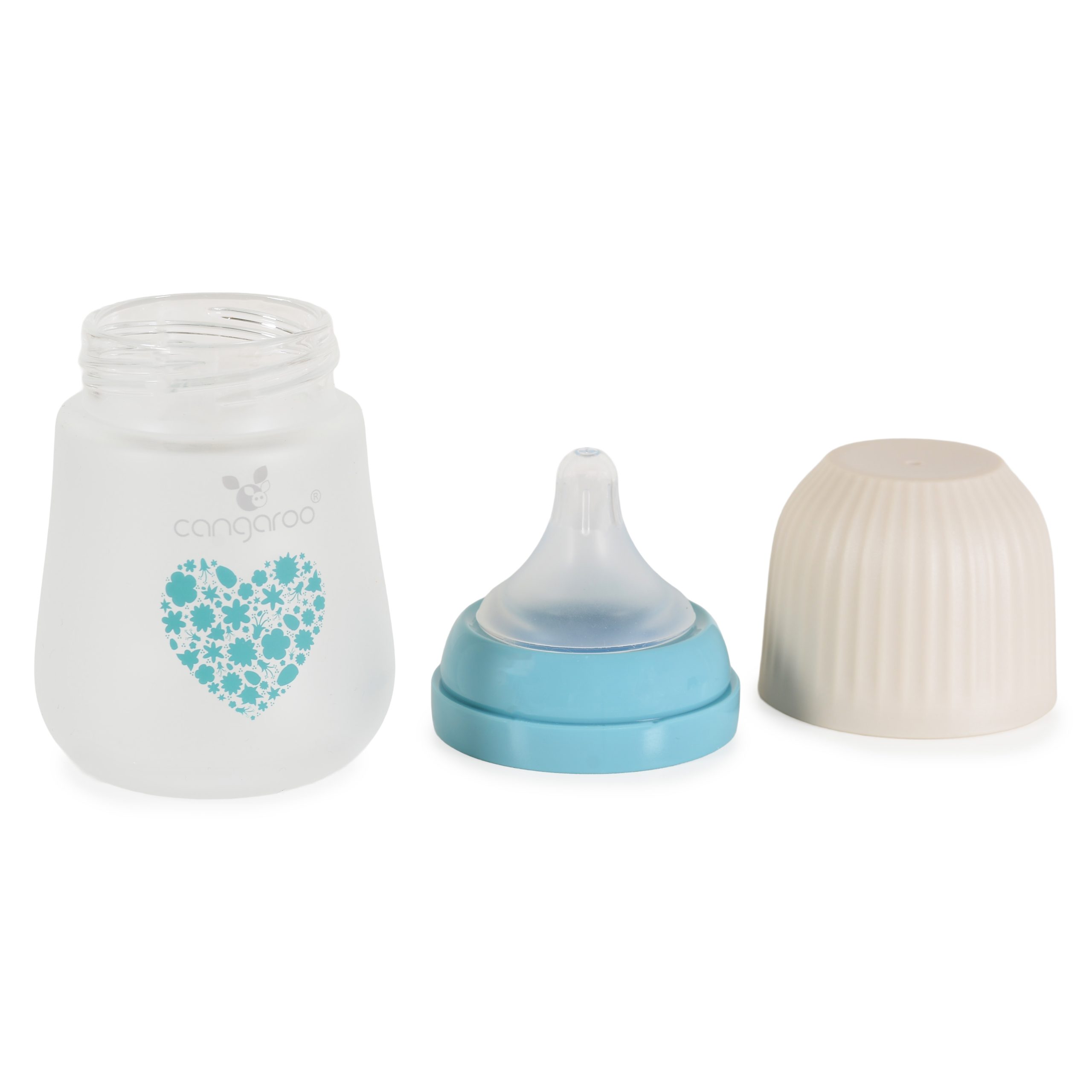 Cangaroo Шише Стъклено широко 180ml Amori син - Image 4