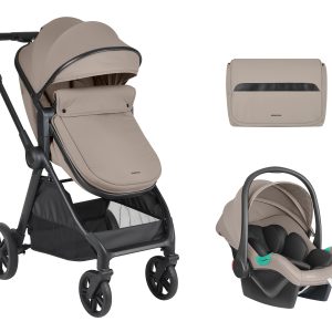Kikkaboo Комбинирана количка 3в1 трансф. седалка Eloe Dark Beige