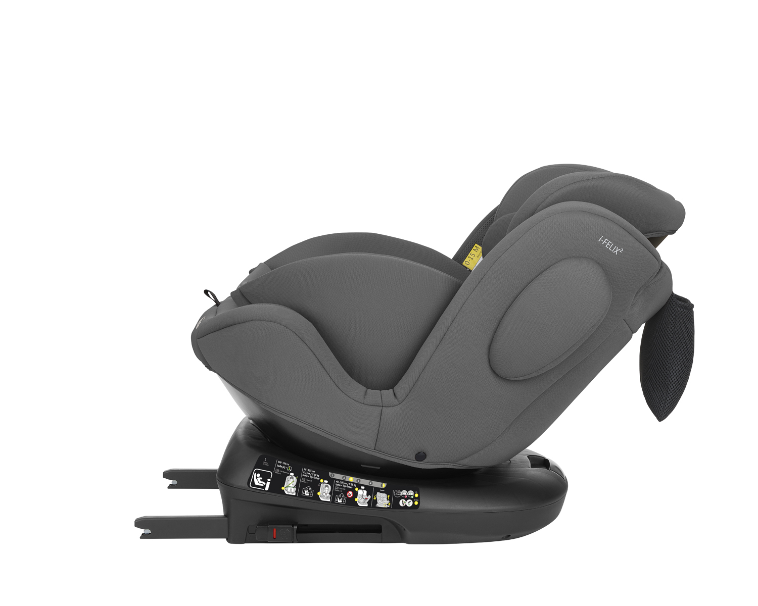 Kikkaboo Стол за кола 40-150 см i-Felix 2 i-SIZE Dark Grey - Image 12