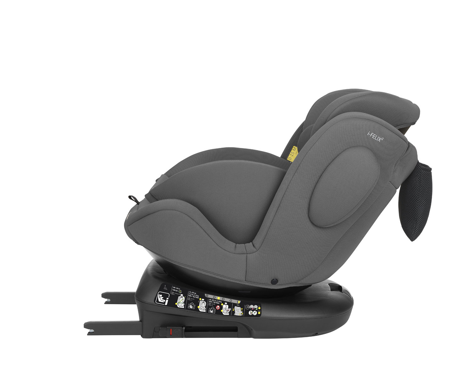 Kikkaboo Стол за кола 40-150 см i-Felix 2 i-SIZE Dark Grey - Image 14