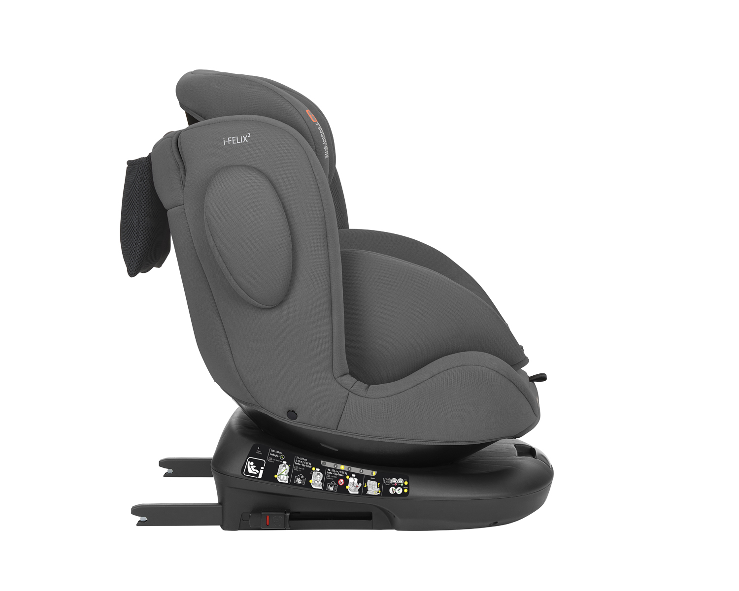 Kikkaboo Стол за кола 40-150 см i-Felix 2 i-SIZE Dark Grey - Image 3
