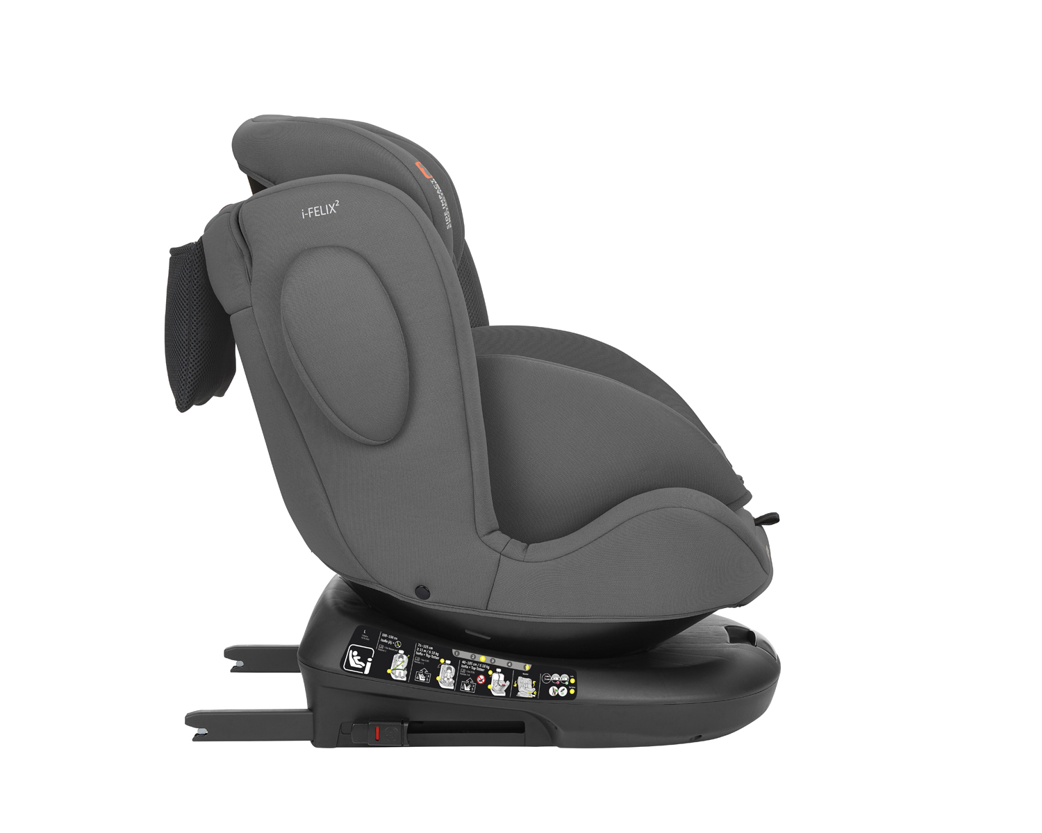 Kikkaboo Стол за кола 40-150 см i-Felix 2 i-SIZE Dark Grey - Image 5