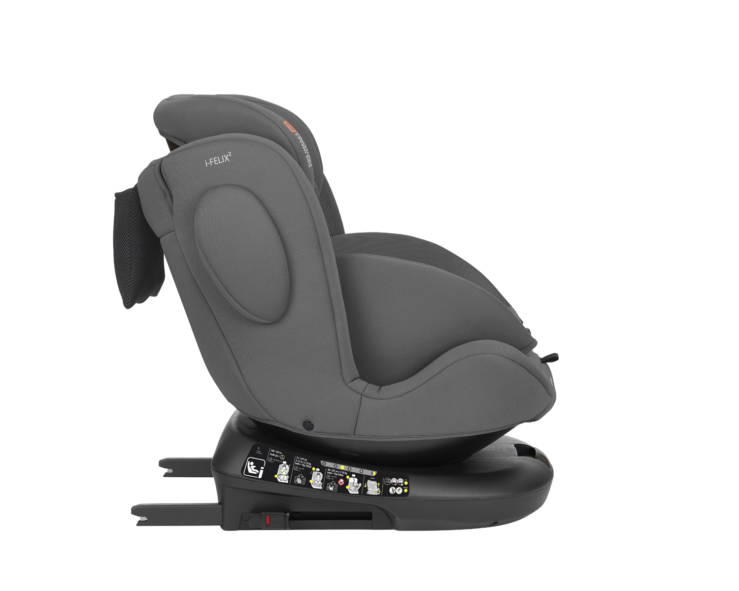 Kikkaboo Стол за кола 40-150 см i-Felix 2 i-SIZE Dark Grey - Image 7
