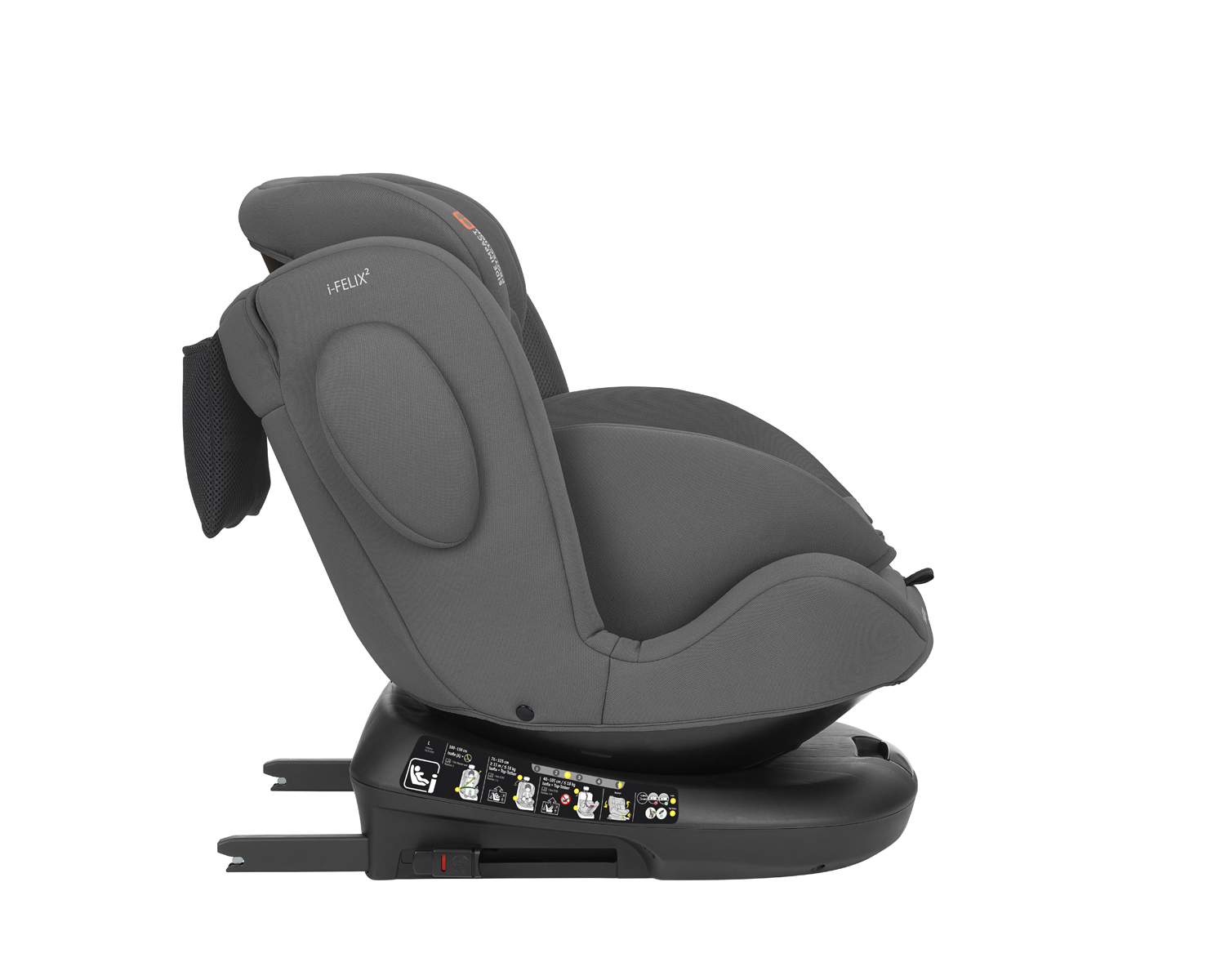 Kikkaboo Стол за кола 40-150 см i-Felix 2 i-SIZE Dark Grey - Image 8