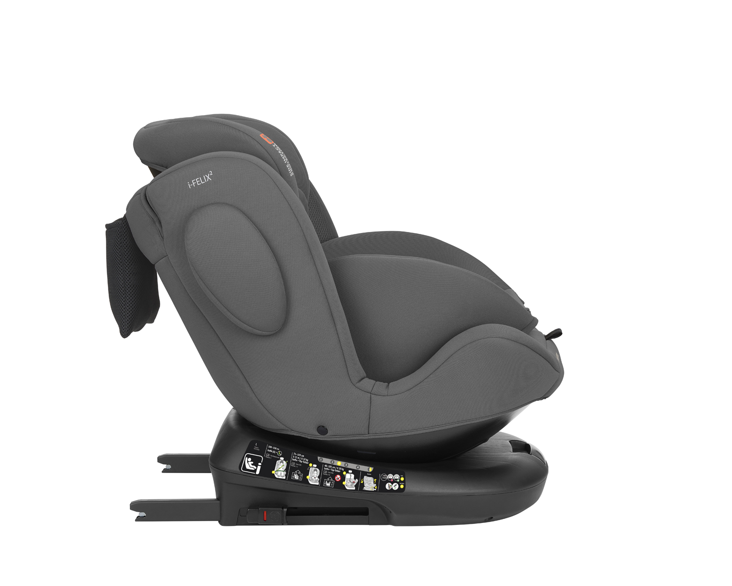 Kikkaboo Стол за кола 40-150 см i-Felix 2 i-SIZE Dark Grey - Image 9