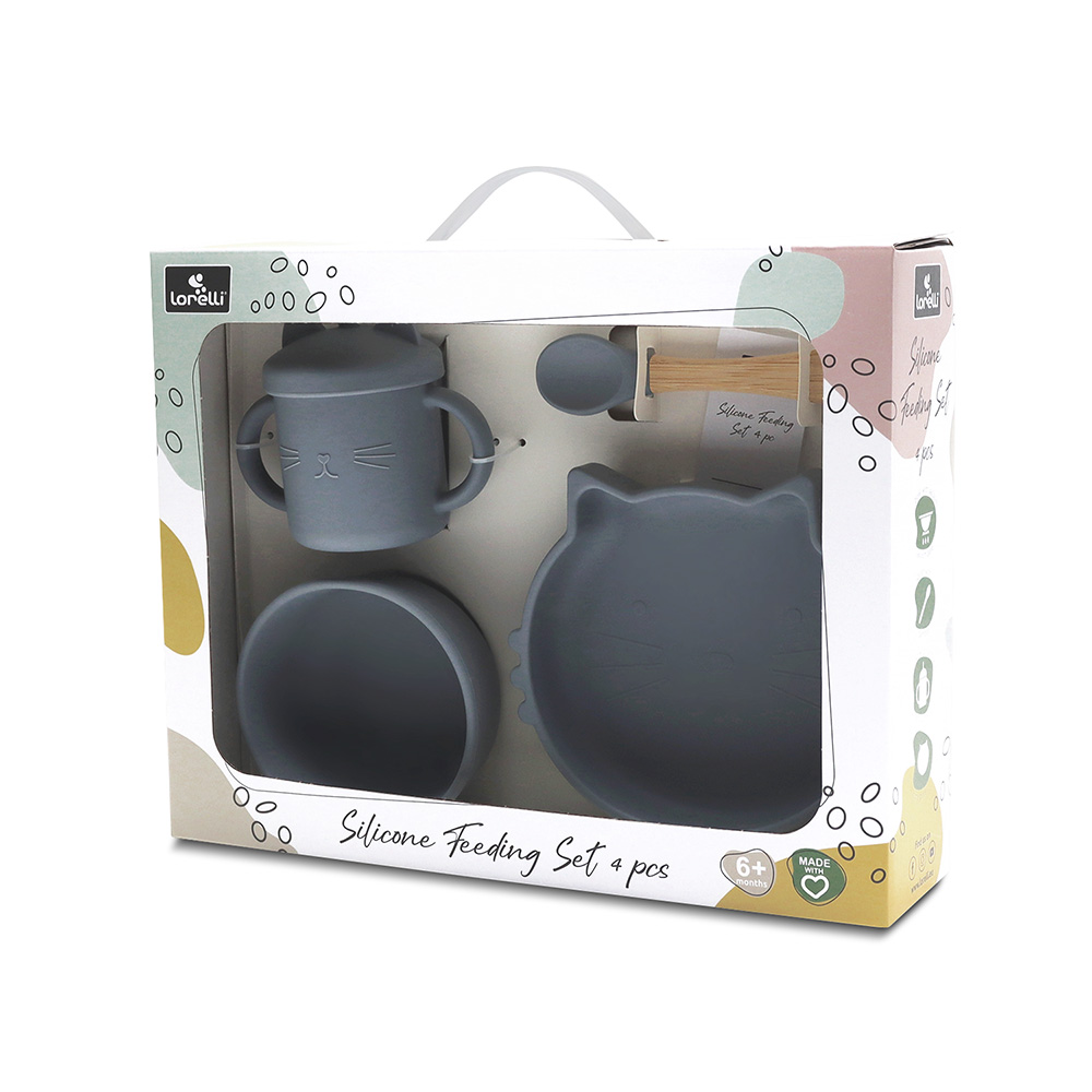 СИЛИКОНОВ СЕТ ЗА ХРАНЕНЕ 4 ЧАСТИ NATURAL GREY - Image 5