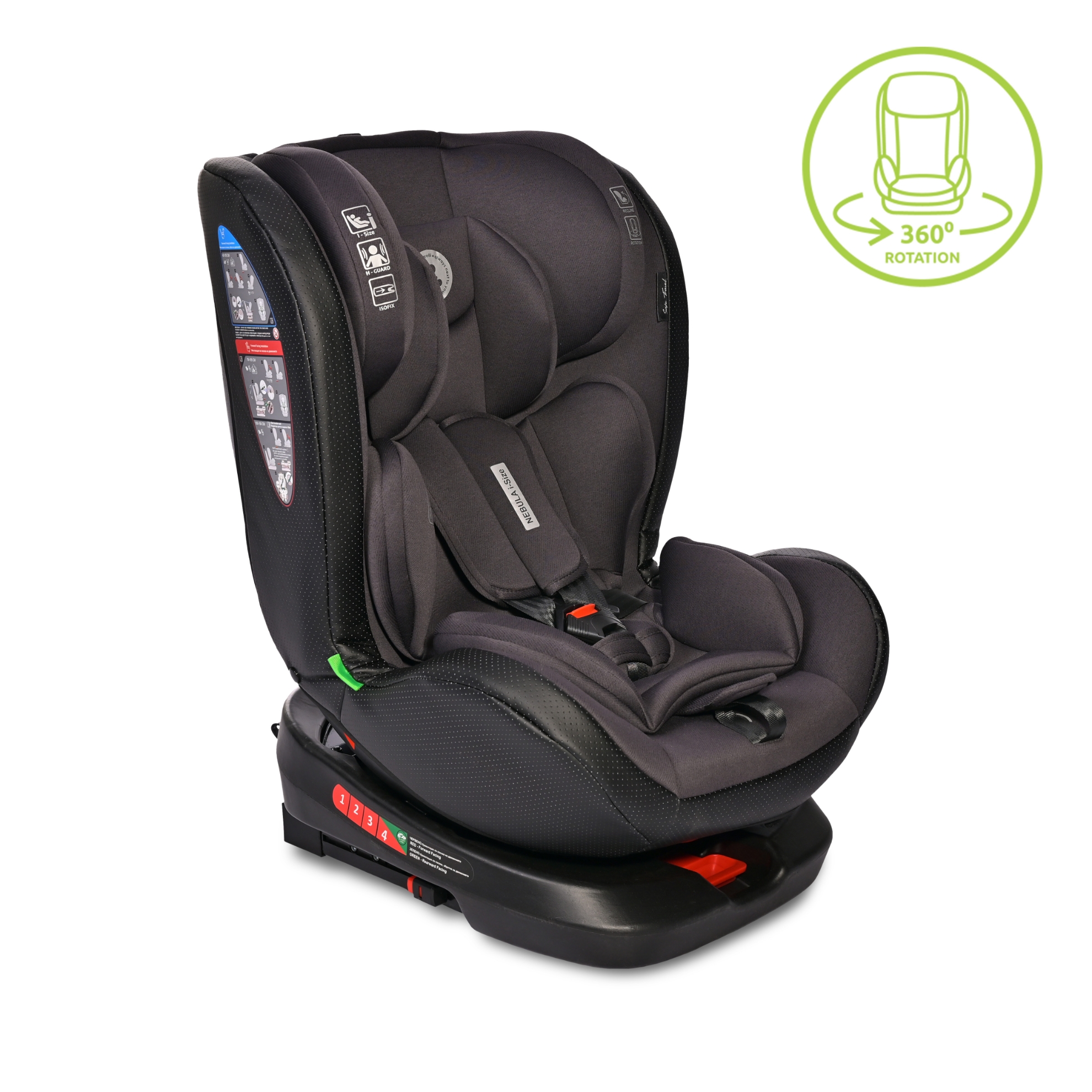 СТОЛ ЗА КОЛА NEBULA i-Size 360 ISOFIX 40-150 BLACK - Image 4