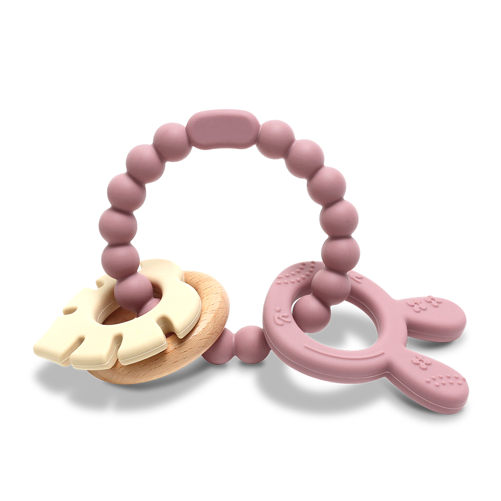 СИЛИКОНОВА ГРИЗАЛКА С БУК ЗАЙЧЕ NATURAL DEEEP PINK - Image 7