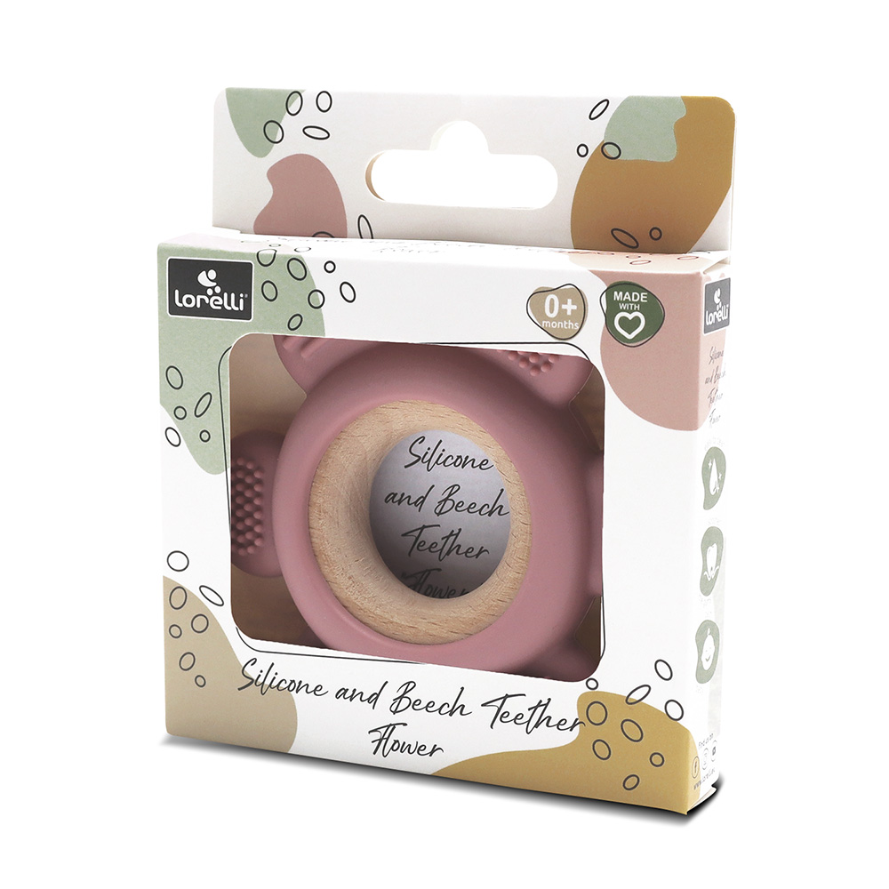 СИЛИКОНОВА ГРИЗАЛКА С БУК ЦВЕТЕ NATURAL DEEP PINK - Image 6