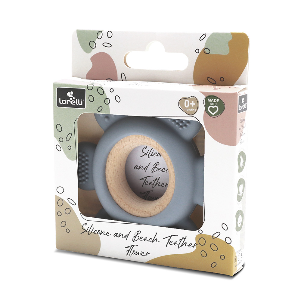 СИЛИКОНОВА ГРИЗАЛКА С БУК ЦВЕТЕ NATURAL GREY - Image 6