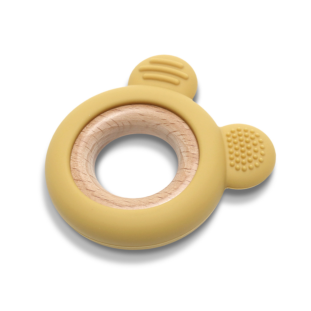 СИЛИКОНОВА ГРИЗАЛКА С БУК МЕЧЕ NATURAL YELLOW - Image 5