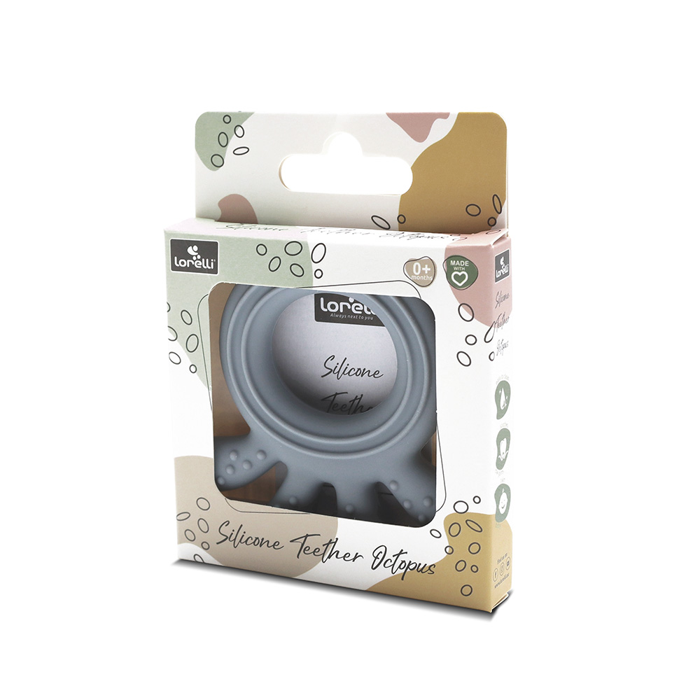 СИЛИКОНОВА ГРИЗАЛКА ОКТОПОД NATURAL GREY - Image 7