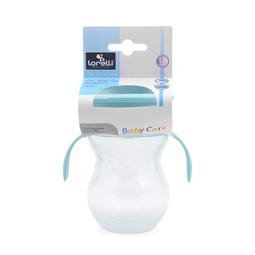 ЧАША НЕРАЗЛИВАЩА 360 ГРАДУСА СИНЯ 270ml с дръжки - Image 6