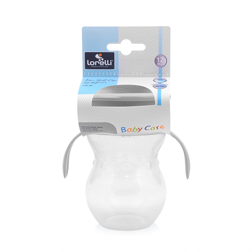 ЧАША НЕРАЗЛИВАЩА 360 ГРАДУСА СИВА 270ml с дръжки - Image 6