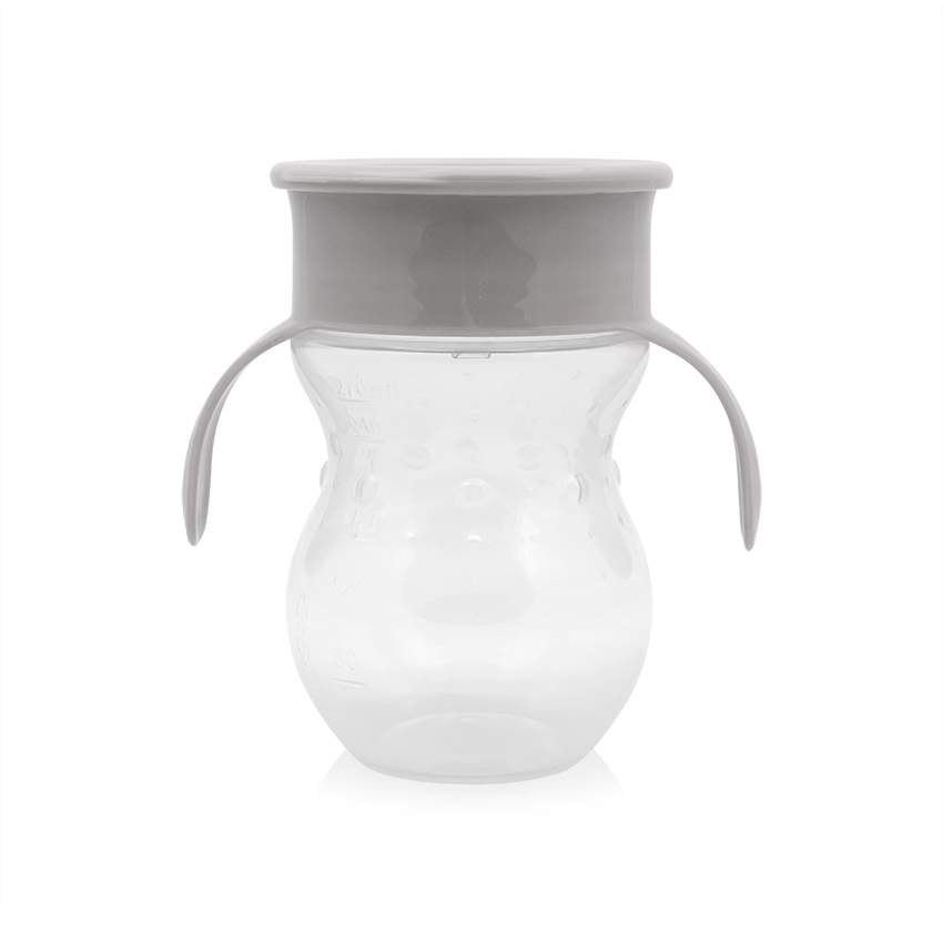 ЧАША НЕРАЗЛИВАЩА 360 ГРАДУСА СИВА 270ml с дръжки - Image 4